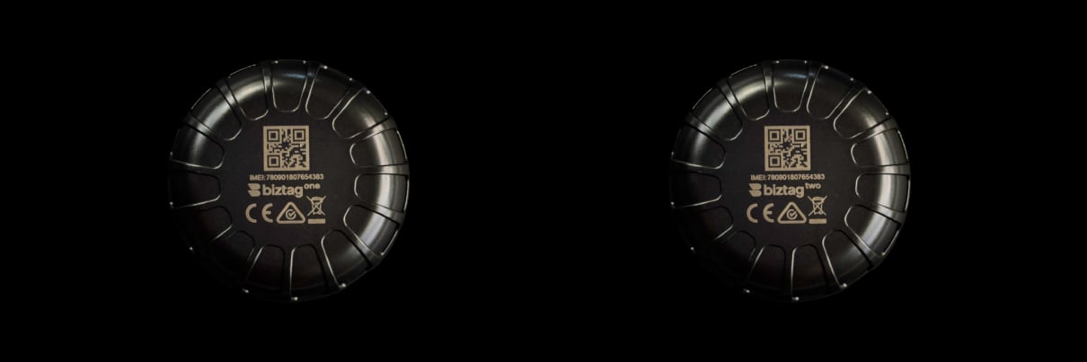 Biztag One and Biztag Two on black background