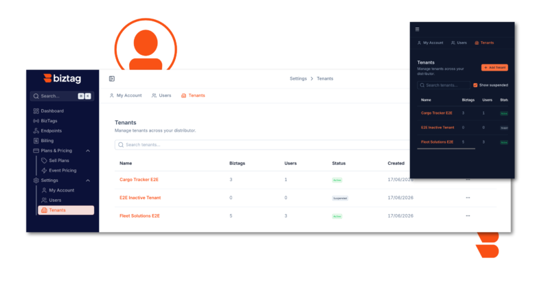 Biztag Manager for distributors