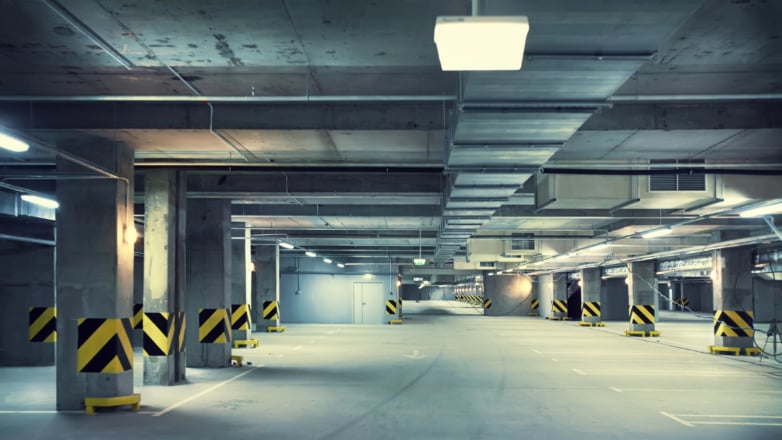 Underground concrete carpark